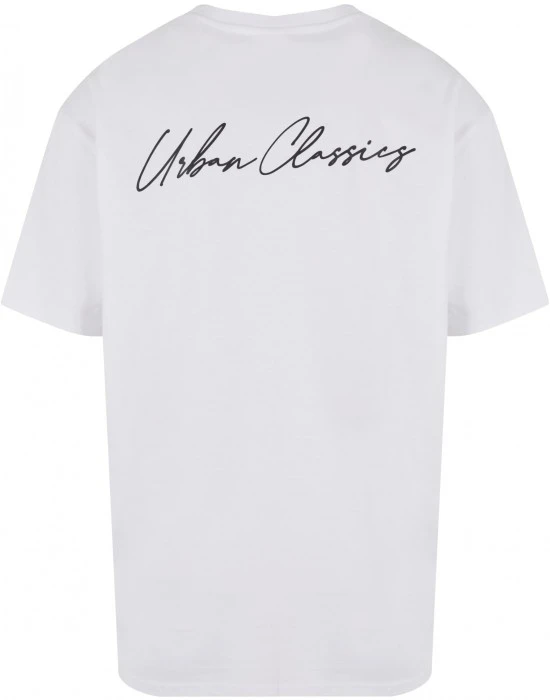Мъжка тениска в бял цвят Urban Classics UC Signature Logo, Овърсайз - Hoodstyle.bg