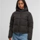 Суичър Ladies Peached Puffer Jacket With Hood black XXL