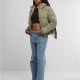 Суичър Ladies Peached Puffer Jacket With Hood paleolive XXL