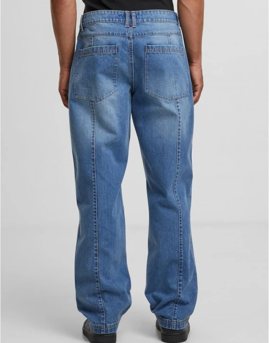 Мъжки Дънки Wide Leg Denim With Dividing Seams mid deep blue washed 44
