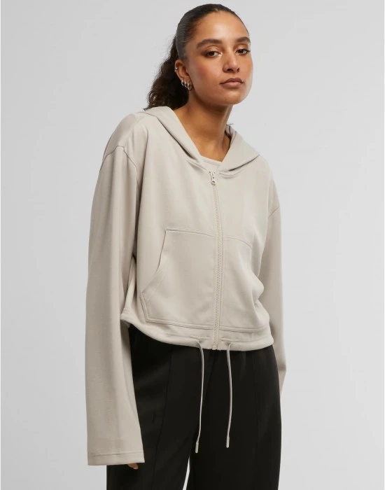 Суичър Ladies Soft Touch Zip Hoodie cloud XXL