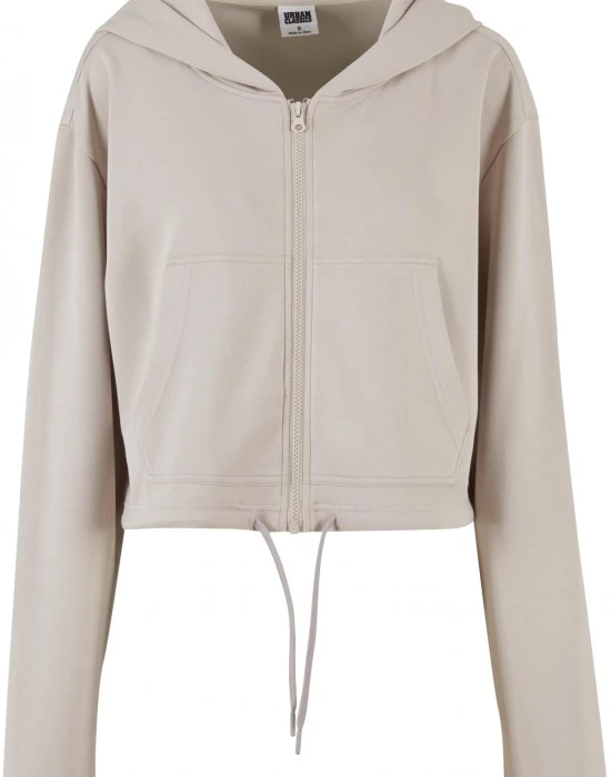 Суичър Ladies Soft Touch Zip Hoodie cloud XXL