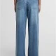 Дамски Дънки Ladies Wide Leg Denim mid deep blue washed 29