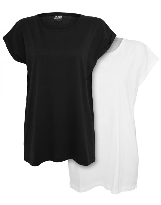 Дамски комплект от две тениски Urban Classics, Тениски - Hoodstyle.bg