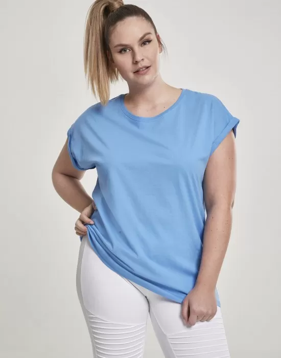 Дамска тениска с U-образно деколте Urban Classics horizonblue, Тениски - Hoodstyle.bg