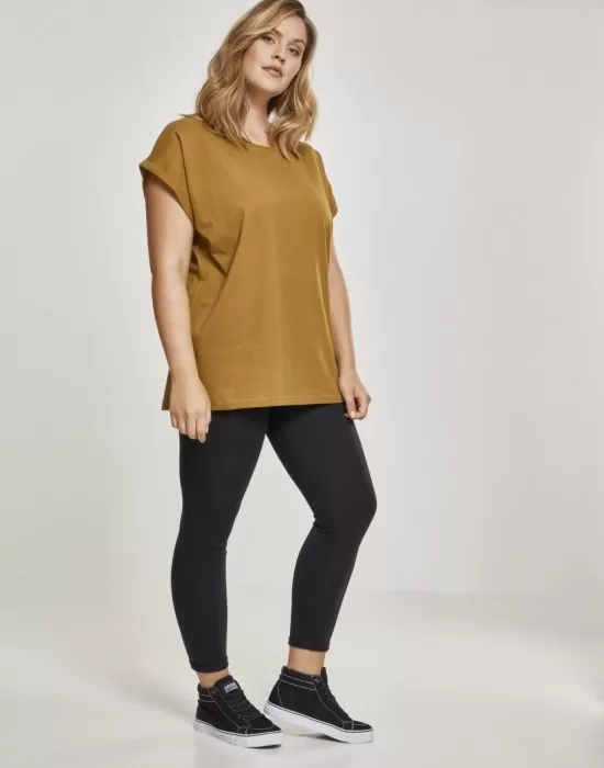 Дамска тениска с U-образно деколте Urban Classics nut, Тениски - Hoodstyle.bg