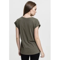 Дамска тениска с U-образно деколте Urban Classics olive