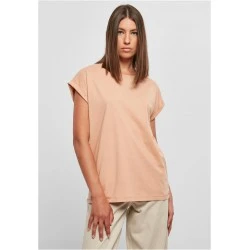 Дамска тениска в цвят праскова Urban Classics Ladies Shoulder Tee