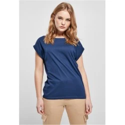 Дамска тениска в син цвят Urban Classics Ladies Shoulder Tee 