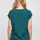 Дамска тениска в тъмнозелен цвят Urban Classics Ladies Shoulder Tee, Тениски - Hoodstyle.bg
