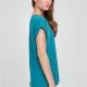 Дамска тениска в цвят тюркоаз Urban Classics Ladies Shoulder Tee, Тениски - Hoodstyle.bg