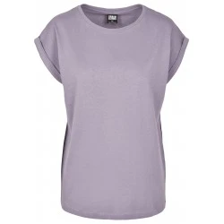 Дамска тениска в лилав цвят Urban Classics Ladies Extended Shoulder Tee dustypurple