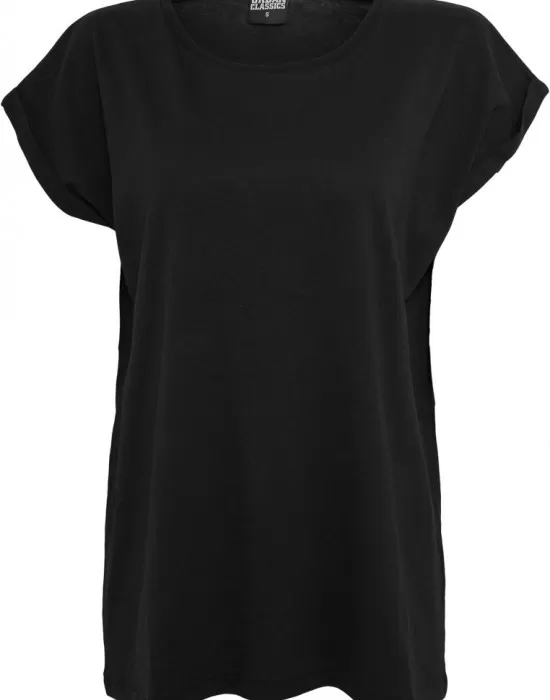 Дамска тениска с U-образно деколте Urban Classics black, Тениски - Hoodstyle.bg