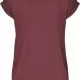 Дамска тениска в тъмночервен цвят Urban Classics Ladies Extended Shoulder Tee redwine, Тениски - Hoodstyle.bg