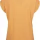 Дамска тениска в оранжев цвят Urban Classics Ladies Extended Shoulder Tee papaya, Тениски - Hoodstyle.bg