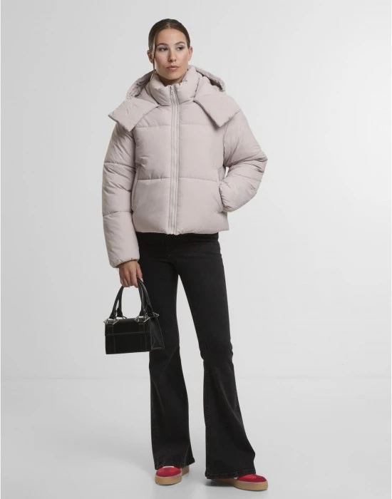Суичър Ladies Hooded Collar Puffer Jacket cloud XS