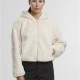 Суичър Ladies Full Zip Faux Fur Hoodie whitesand XS