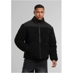 Мъжко Пухено Яке Fabric Mix Teddy Puffer Jacket black XXL