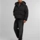 Мъжко Пухено Яке Puffer Jacket With Flap Hood black XXL