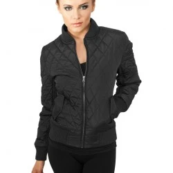 Дамско яке бомбър Urban Classics в черен цвят