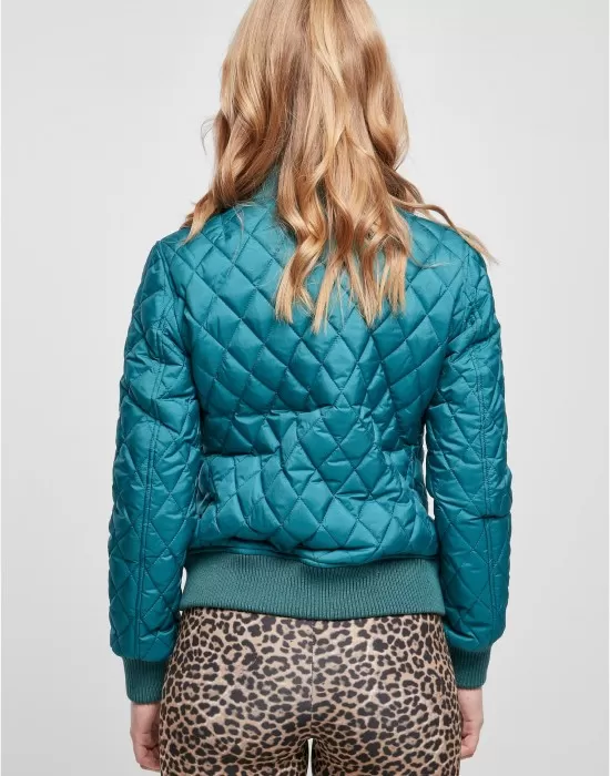 Дамско яке тип бомбър в син цвят Urban Classics Jacket, Якета - Hoodstyle.bg