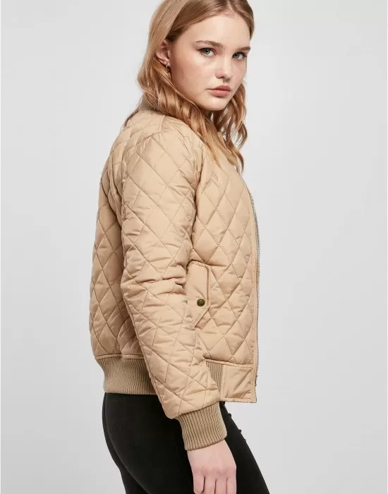 Дамско яке тип бомбър в бежов цвят Urban Classics Jacket, Якета - Hoodstyle.bg