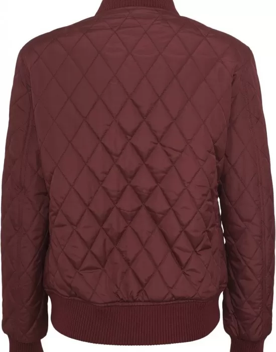 Дамско яке бомбър Urban Classics в цвят бордо, Якета - Hoodstyle.bg