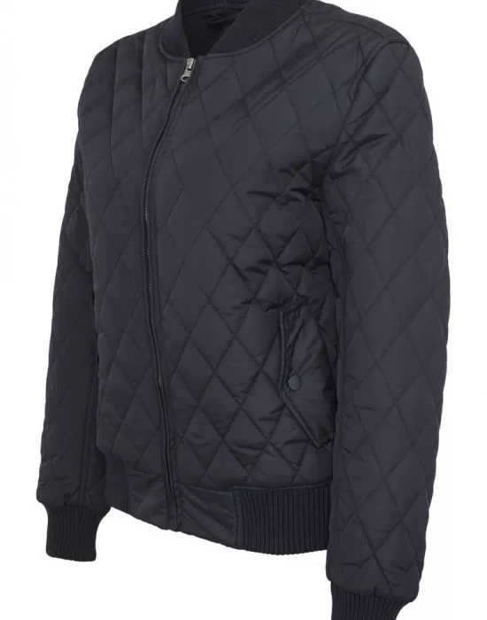 Дамско яке бомбър Urban Classics в тъмносин цвят, Якета - Hoodstyle.bg
