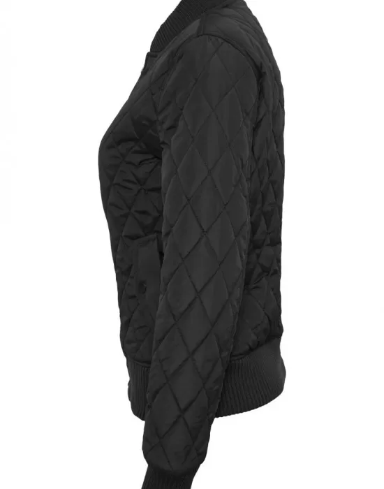 Дамско яке бомбър Urban Classics в черен цвят, Якета - Hoodstyle.bg