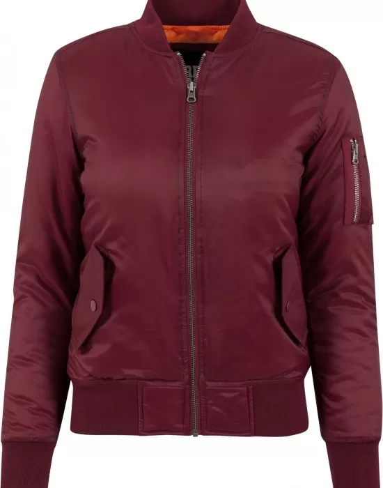 Дамско яке в червено от Urban Classics Ladies Basic Bomber, Якета - Hoodstyle.bg