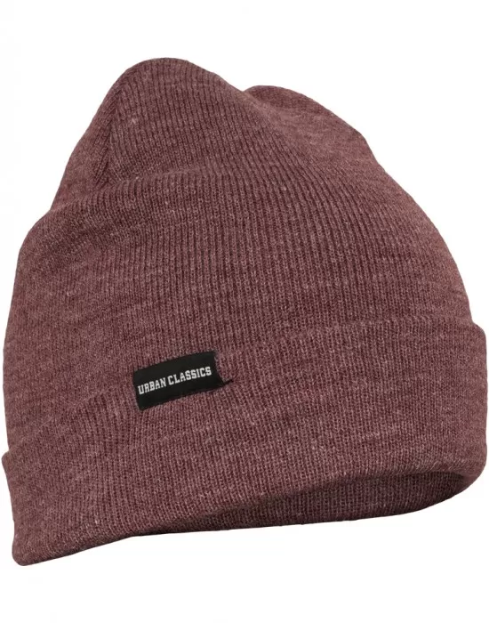 Зимна шапка Бийни Urban Classics Beanie TB811 burgundy melange, Шапки бийнита - Hoodstyle.bg