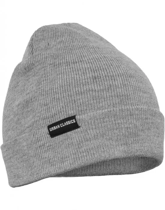 Зимна шапка Бийни сива Urban Classics Beanie TB811, Шапки бийнита - Hoodstyle.bg