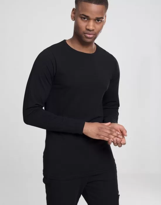 Мъжка блуза в черно Urban Classics Fitted Stretch, Блузи - Hoodstyle.bg