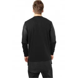 Дълга блуза с ципове Urban Classics в черен цвят