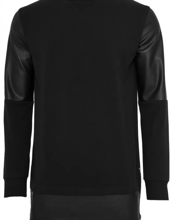 Дълга блуза с ципове Urban Classics в черен цвят, Блузи - Hoodstyle.bg