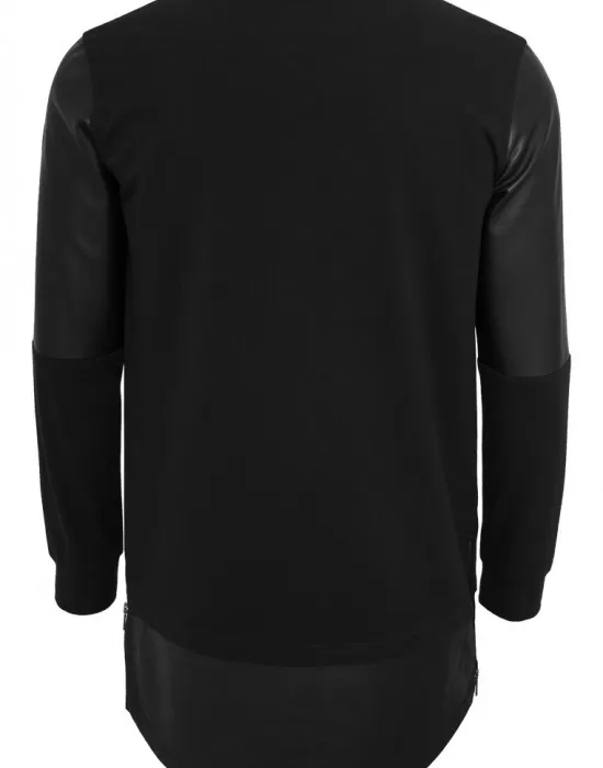 Дълга блуза с ципове Urban Classics в черен цвят, Блузи - Hoodstyle.bg