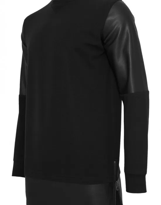 Дълга блуза с ципове Urban Classics в черен цвят, Блузи - Hoodstyle.bg