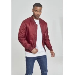 Мъжко яке тип бомбър Urban Classics burgundy в бордо