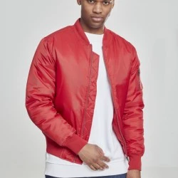 Мъжко червено яке тип бомбър Urban Classics fire red