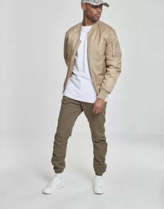 Мъжко бежово яке тип бомбър Urban Classics beige, Якета Пролет / Есен - Hoodstyle.bg