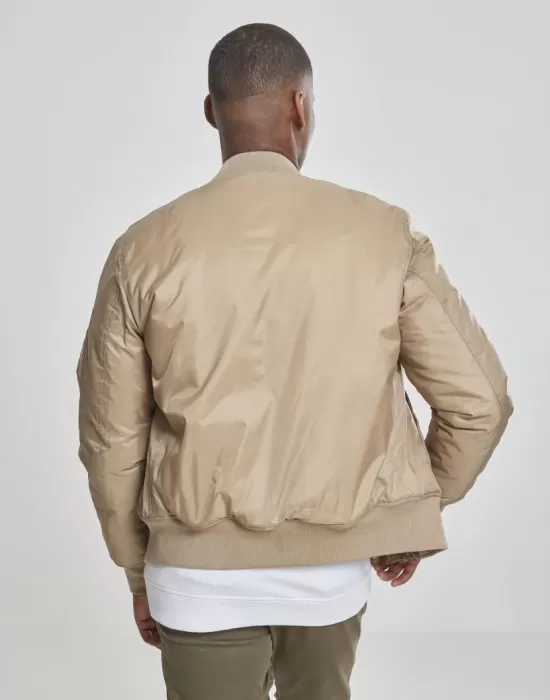 Мъжко бежово яке тип бомбър Urban Classics beige, Якета Пролет / Есен - Hoodstyle.bg