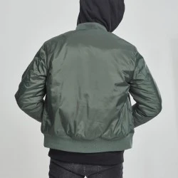 Мъжко яке тип бомбър Urban Classics olive в цвят маслина