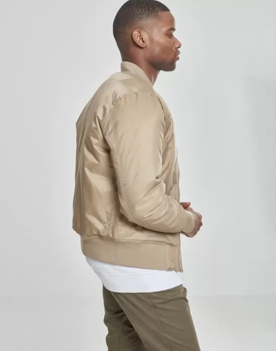 Мъжко бежово яке тип бомбър Urban Classics beige, Якета Пролет / Есен - Hoodstyle.bg