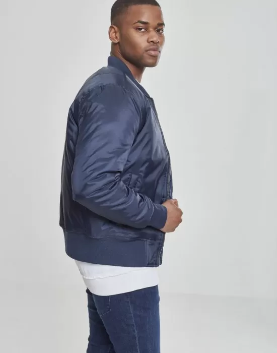 Мъжко тъмносиньо яке тип бомбър Urban Classics navy, Бомбъри - Hoodstyle.bg