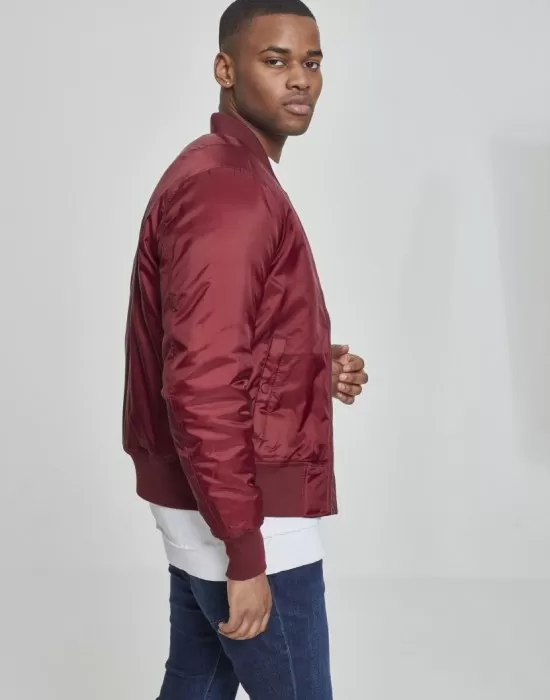 Мъжко яке тип бомбър Urban Classics burgundy в бордо, Бомбъри - Hoodstyle.bg