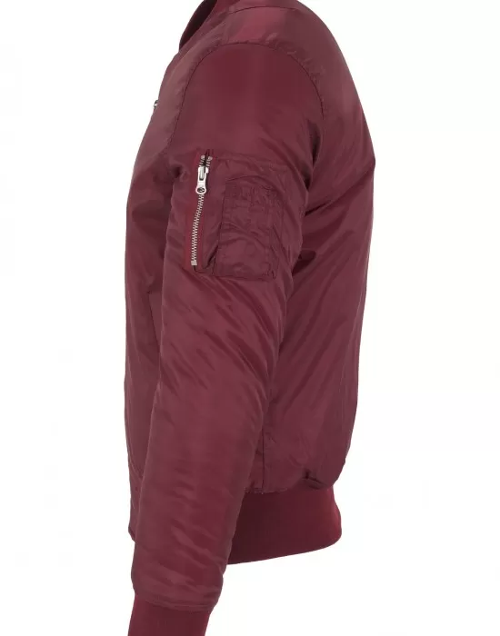 Мъжко яке тип бомбър Urban Classics burgundy в бордо, Бомбъри - Hoodstyle.bg