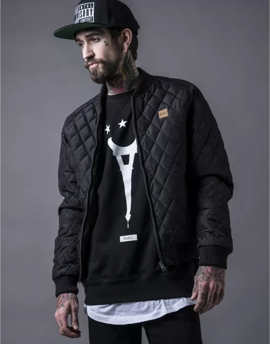 Мъжко пролетно-есенно яке Urban Classics в черен цвят, Якета Пролет / Есен - Hoodstyle.bg