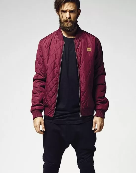 Мъжко пролетно-есенно яке Urban Classics в цвят бордо, Мъже - Hoodstyle.bg