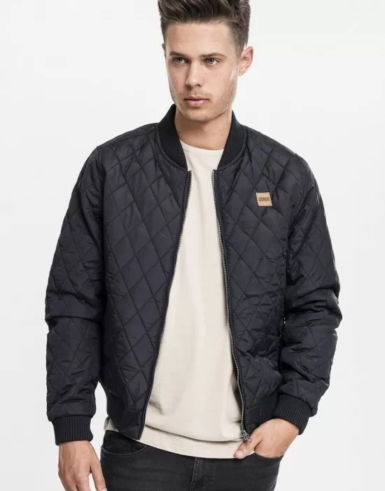 Мъжко пролетно-есенно яке Urban Classics в черен цвят, Якета Пролет / Есен - Hoodstyle.bg