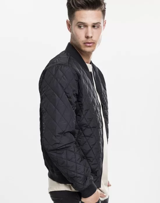 Мъжко пролетно-есенно яке Urban Classics в черен цвят, Якета Пролет / Есен - Hoodstyle.bg